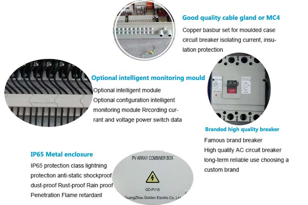 IP67 Solar PV Combiner Box PV Array Box 4 Groups 8 Groups 12 Groups in and 1 out