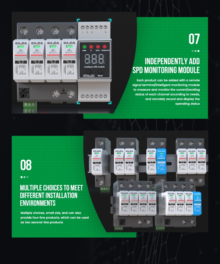 Lightning Protection Power DC Surge Voltage Protector DC SPD