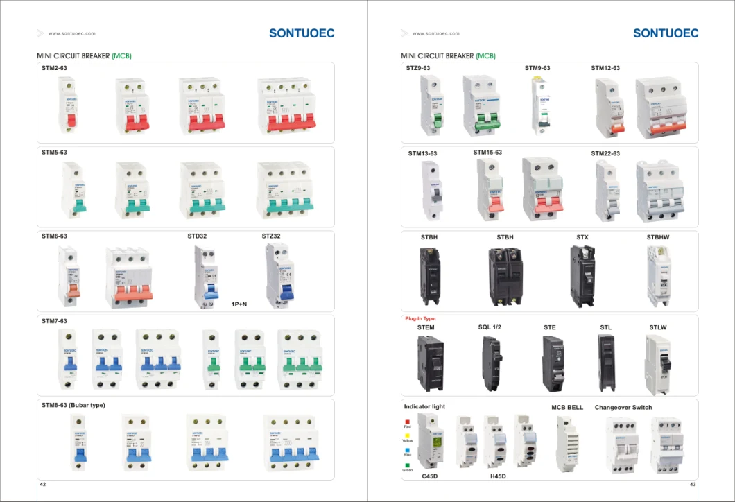 Professional Miniature Circuit Breaker Manufacturer AC DC Sthv-63 New Model 1p 1- 63 AMP MCB