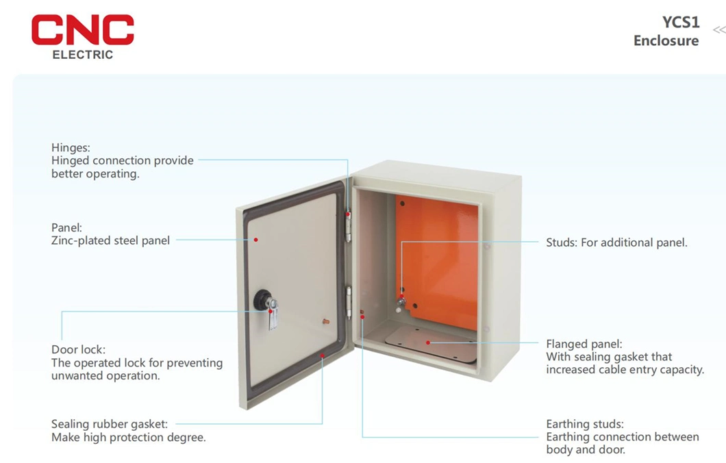 CNC Ycs1 Waterproof Metal Enclosure Junction Outdoor IP66 Power Distribution Box