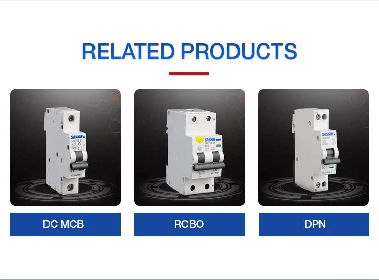 Sassin New Energy 10ka DC MCB 2p 4p 3sb71z-63 up to 125A Miniature Circuit Breaker MCB IEC Standard MCB 250V500V1000