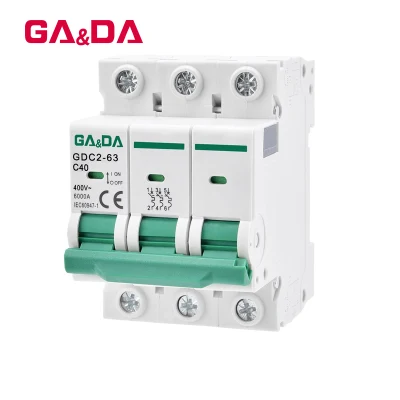 AC 400V 40A OEM ODM 6ka MCB 미니 회로 차단기 MCB