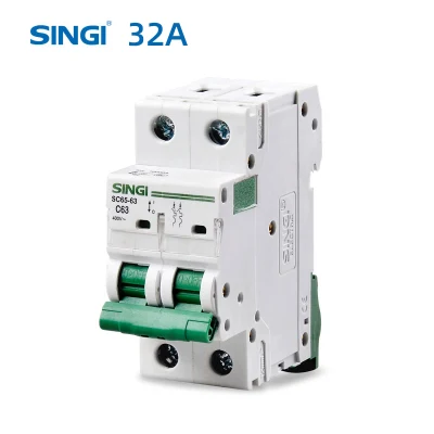 Singi DC Sc65-63 10ka 2p 32A 전기 공기 소형 회로 차단기 MCB